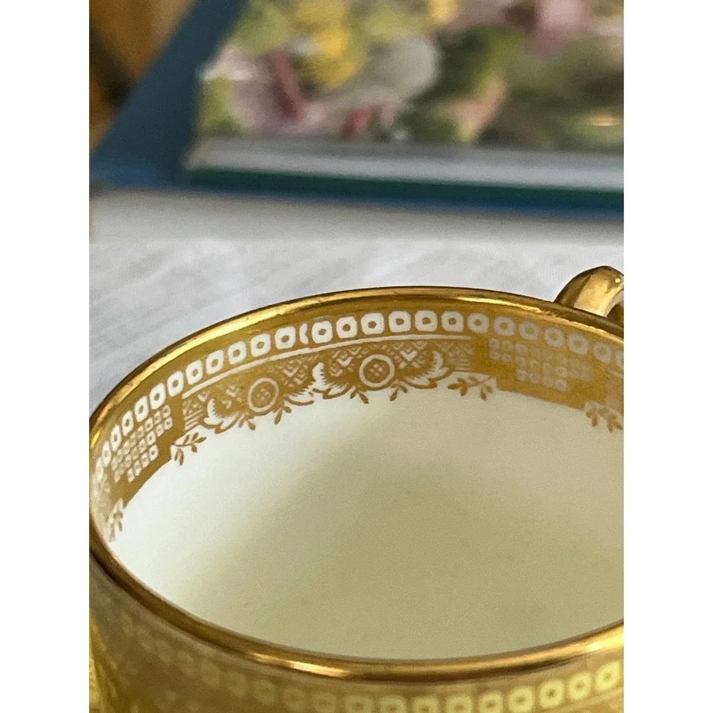 Cauldon China England Yellow Coffee Demitasse for Ovington Bros New York